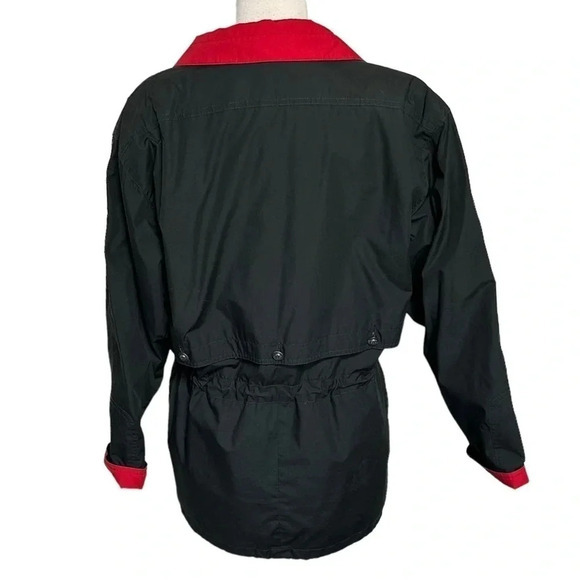 Vintage Y2K London‎ Fogs M black & red utility coat jacket removable liner - Picture 4 of 8